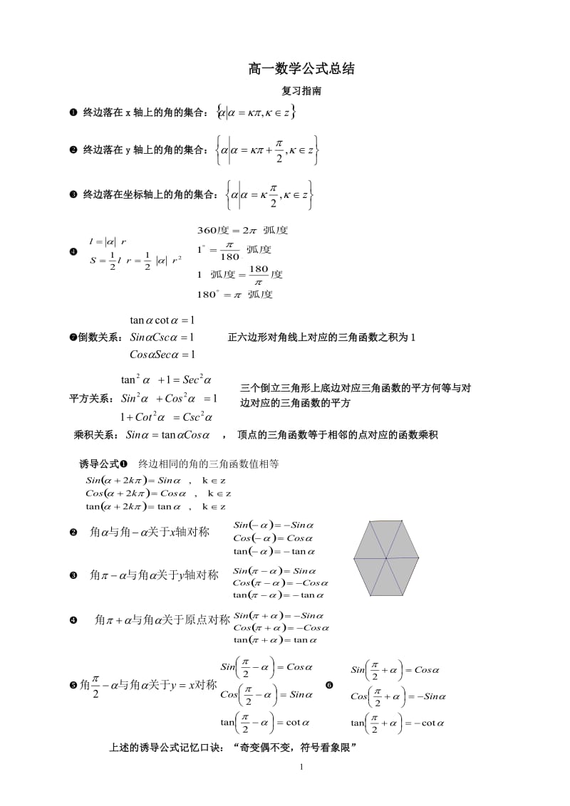 高一数学公式总结.doc_第1页