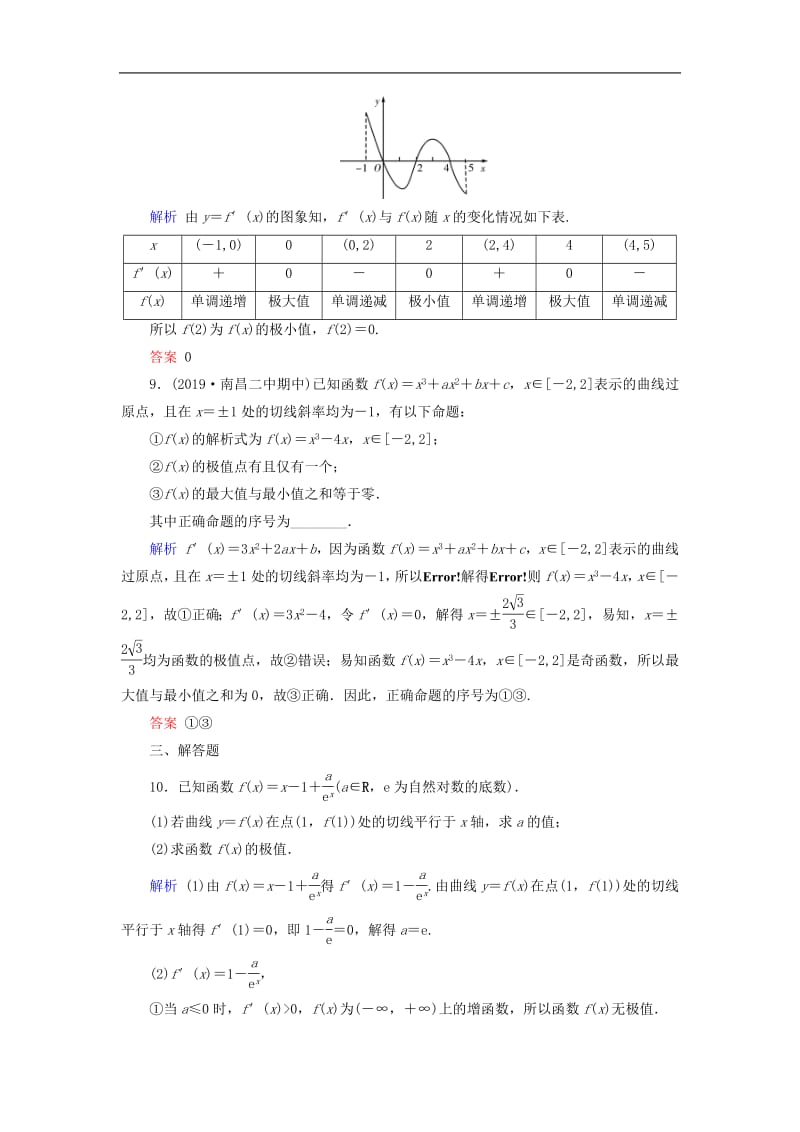 2020版高考数学大一轮复习第二章函数导数及其应用第15讲导数与函数的极值最值课时达标理含解析新人教A.pdf_第3页