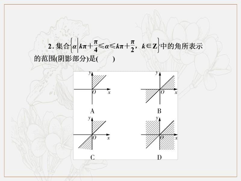 2020版《名师导学》高考文科数学新课标总复习课件：第四章 第19讲　考点集训 .pdf_第2页