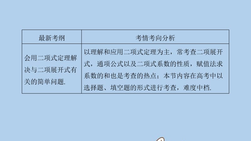 新课标2020年高考数学一轮总复习第九章计数原理概率随机变量及其分布列9_2二项式定理课件理新人教A.pdf_第3页