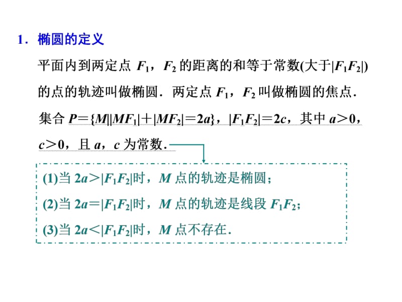 2020版高考理科数学（人教版）一轮复习课件：第九章 第五节 椭圆 第一课时　椭圆及其性质 .pdf_第2页