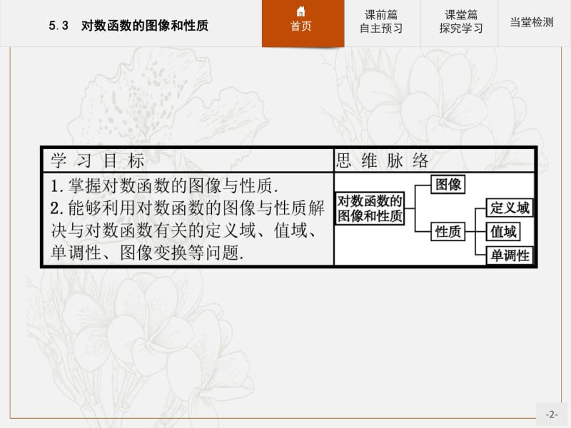 2019-2020学年高中数学北师大版必修1课件：3.5.3 对数函数的图像和性质 .pdf_第2页