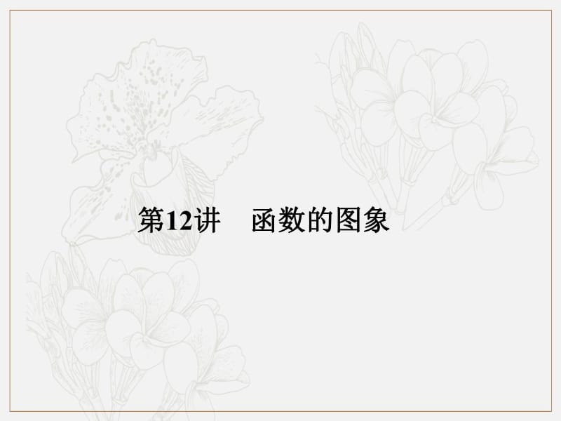 2020版《名师导学》高考文科数学新课标总复习课件：第二章 第12讲　函数的图象 .pdf_第1页