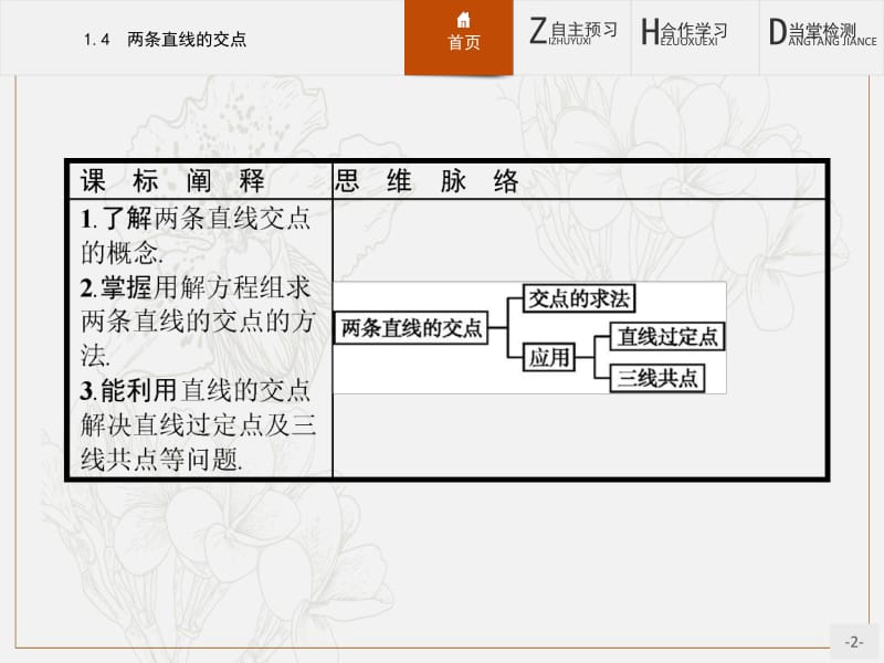 2019-2020学年高中数学北师大版必修2课件：2.1.4 两条直线的交点 .pdf_第2页