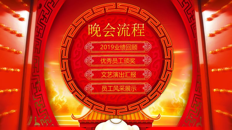 红色中国风开门红年终誓师大会PPT模板.pptx_第3页