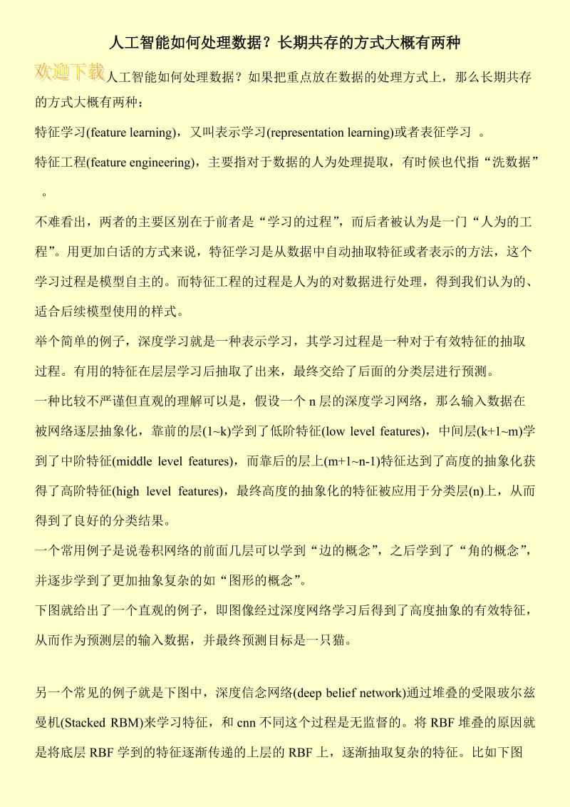 人工智能如何处理数据？长期共存的方式大概有两种.doc_第1页