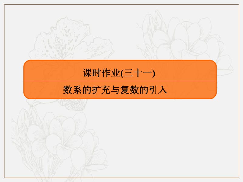 2020版高考人教A版文科数学一轮复习课件：第四章 平面向量、数系的扩充与复数的引入 课时作业31 .pdf_第1页