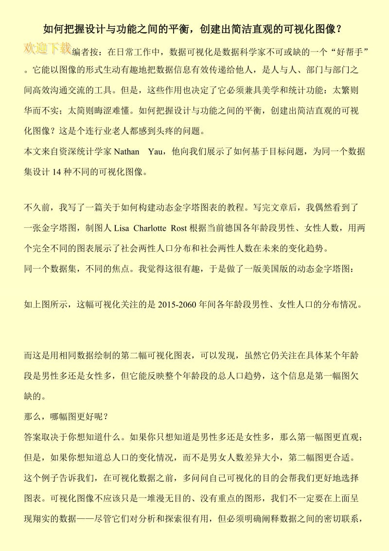 如何把握设计与功能之间的平衡，创建出简洁直观的可视化图像？.doc_第1页