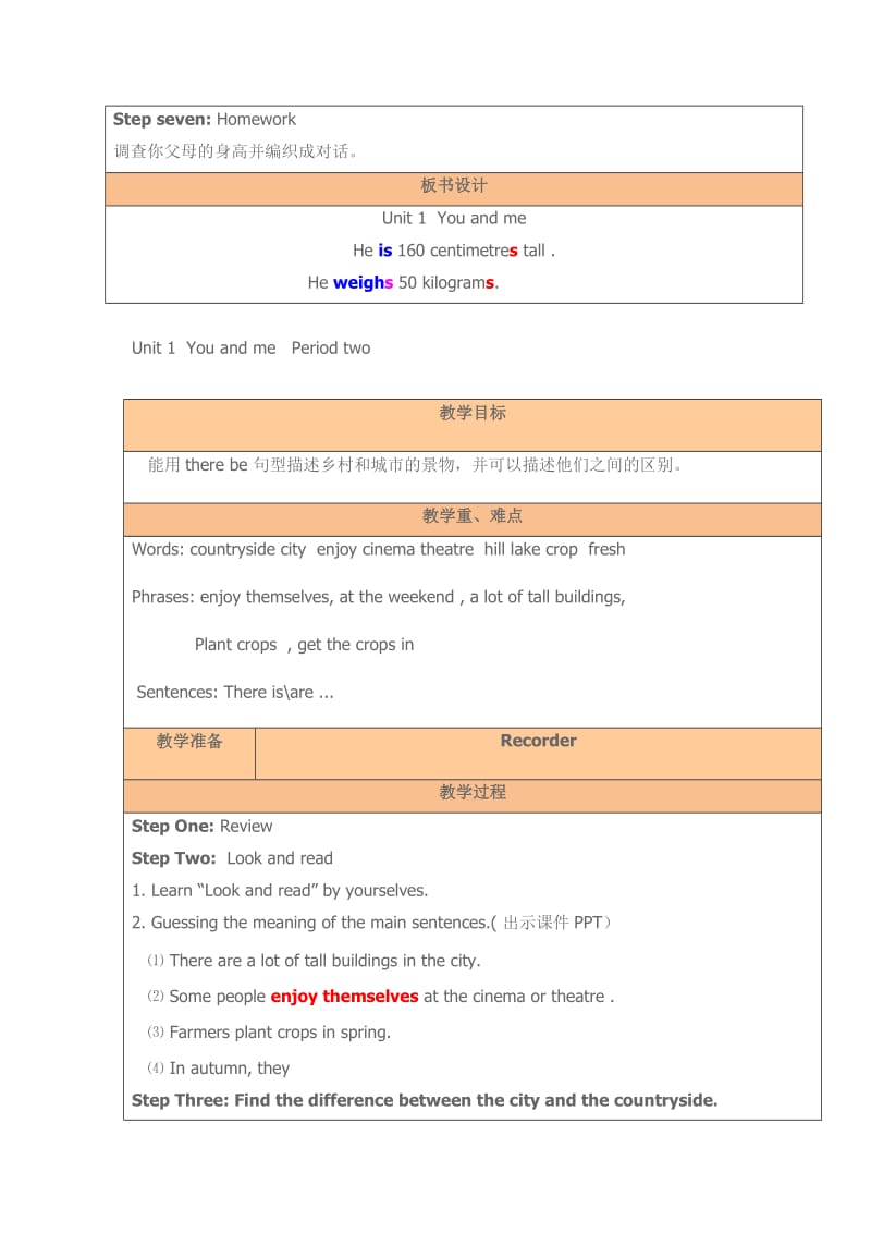 【上海教育版】英语六年级下册全册教案（Word版，41页）（精修版）.doc_第3页