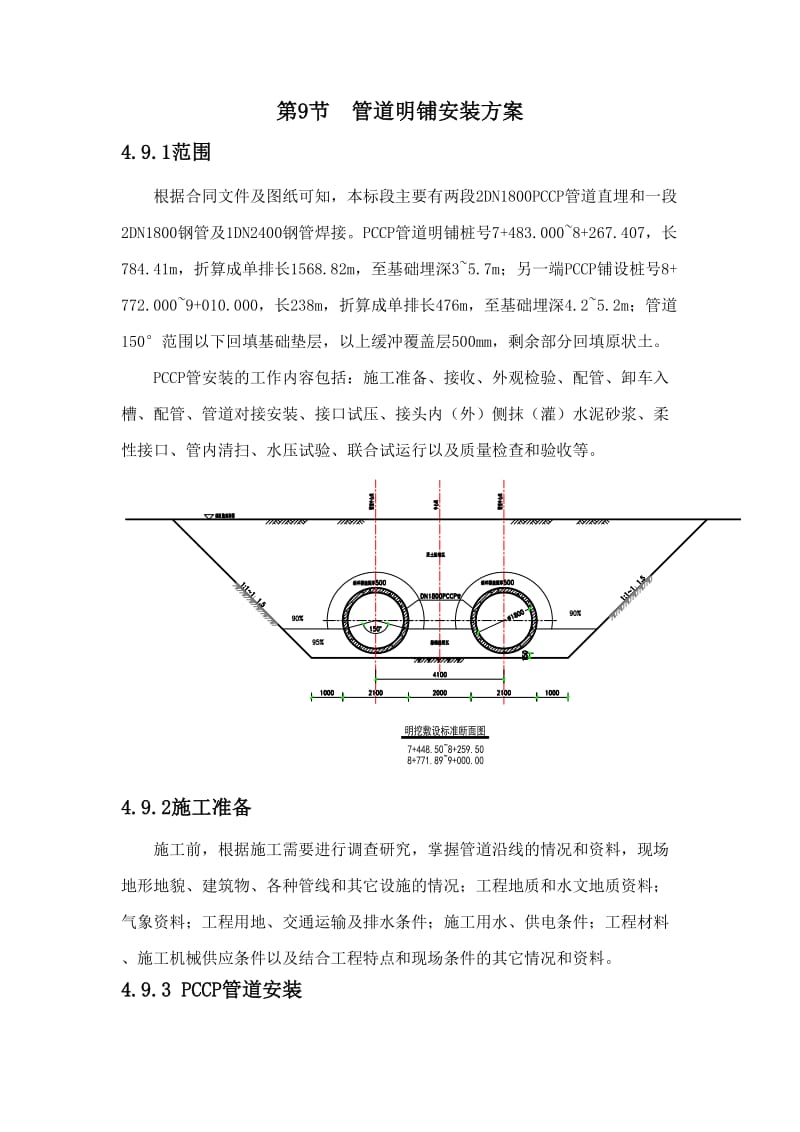 PCCP安装-管道明铺安装方案.doc_第1页