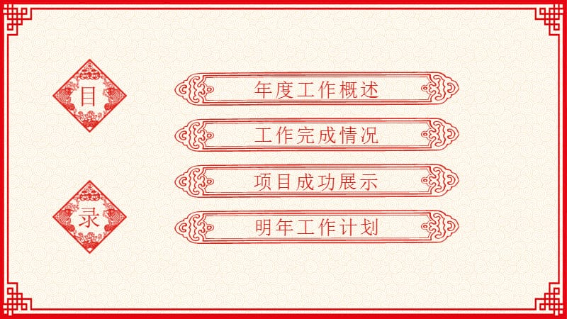 中国风红色剪纸商务通用总结模板.pptx_第3页