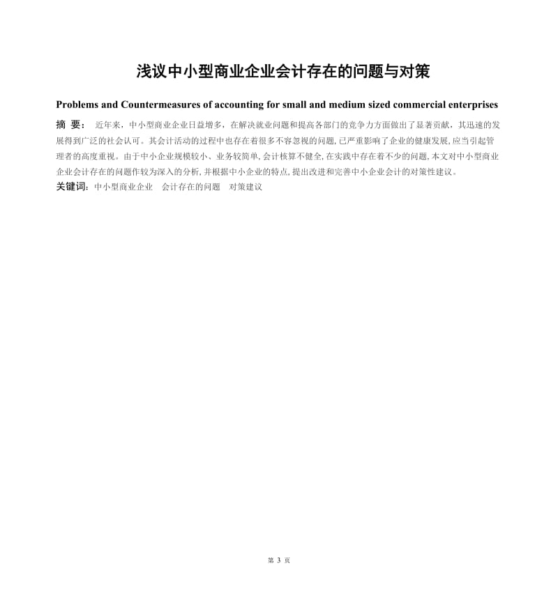 浅议中小型商业企业会计存在的问题与对策.doc_第3页