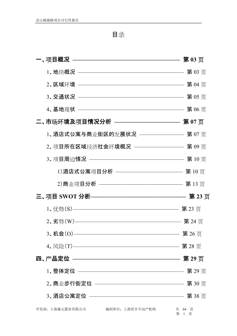 佘山桃源路项目可行性研究报告.doc_第1页