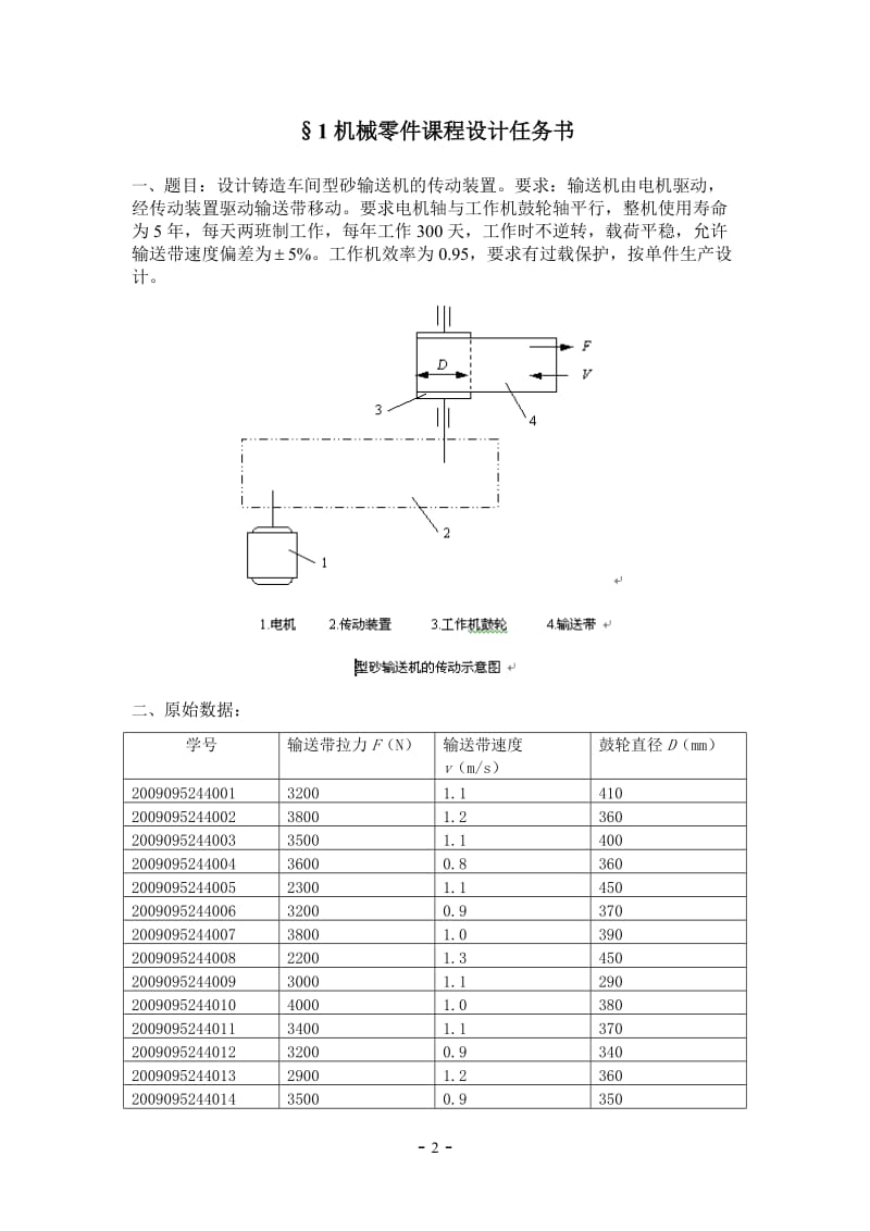 机械零件课程设计说明书-铸造车间型砂输送机的传动装置减速器部件装配图.doc_第2页