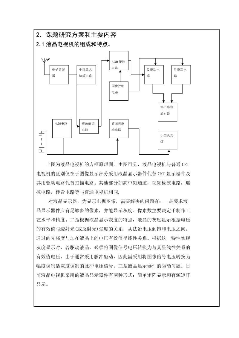 毕业论文开题报告-彩电液晶显示的技术分析.doc_第3页