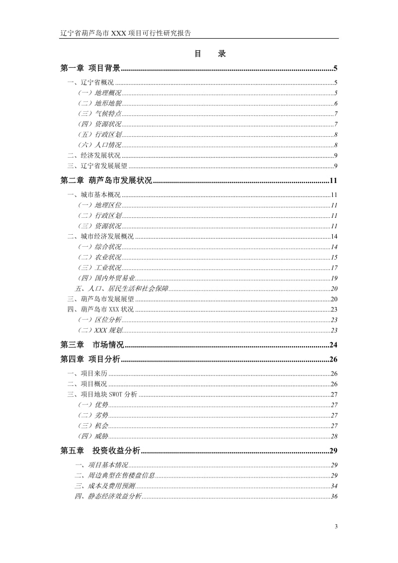 辽宁省XX市XX地块项目可行性研究报告.doc_第3页