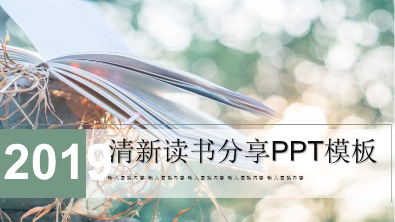 清新读书分享PPT模板 (2).pptx_第1页