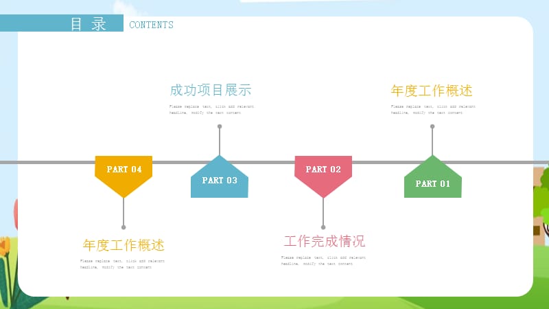 可爱卡通儿童教育教学家长会PPT模板.pptx_第2页