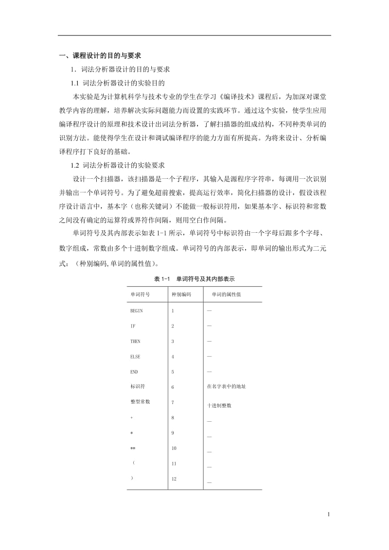 编译技术课程设计B试验报告-词法分析器设计 算符优先分析程序设计 基于算符优先分析方法的语法制导翻译程序设计.doc_第2页