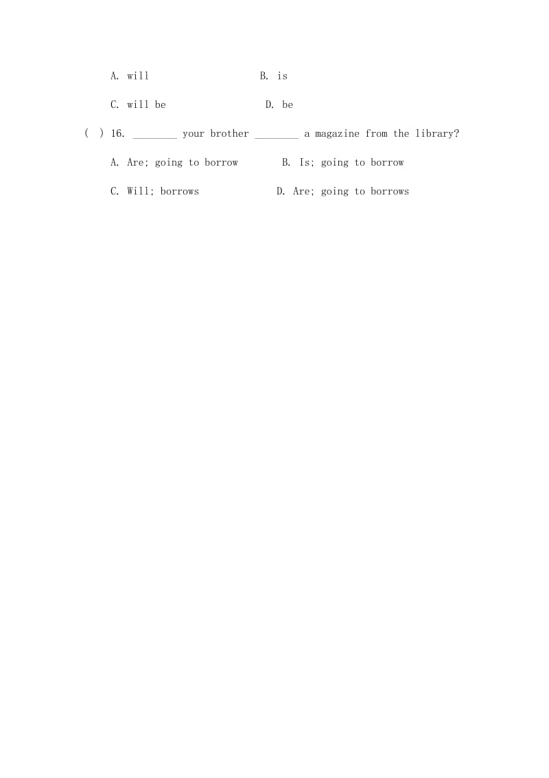 最新仁爱版八年级英语上册Unit1__Topic3__语法专练：一般将来时态.doc_第3页