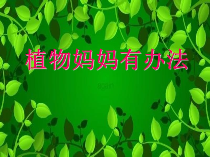 人教版小学语文《植物妈妈有办法》课件.ppt_第1页