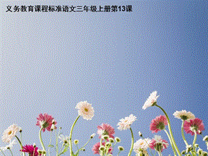 人教版小学语文三年级上册《花钟》课件.ppt