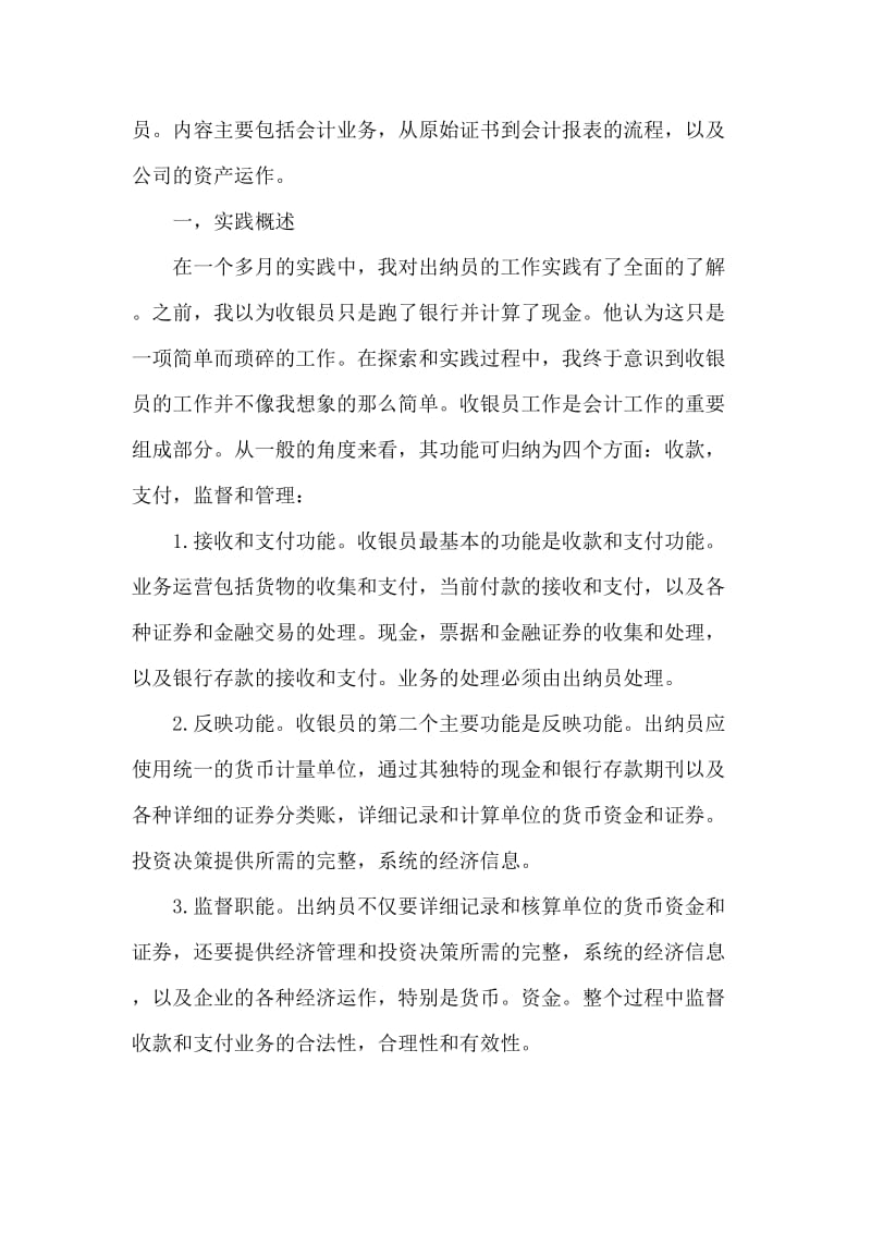 大学生假期会计实践报告范文.doc_第2页