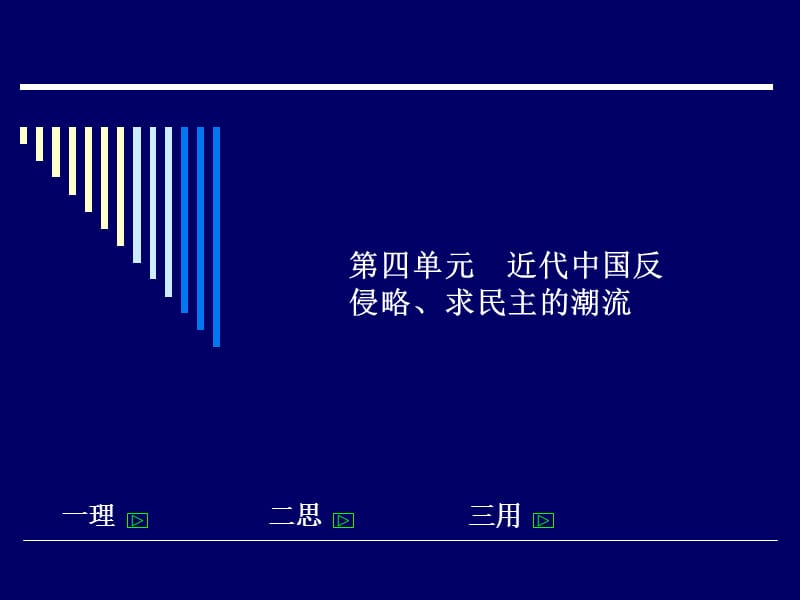 人教版高中历史单元复习课件：近代中国反侵略、求民主的潮流.ppt_第1页