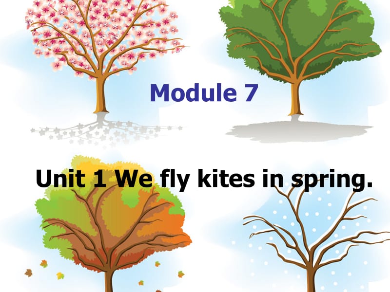 外研版新标准小学英语（三年级起点）三年级下Module7 Unit 1 We fly kites in spring课件.ppt_第3页