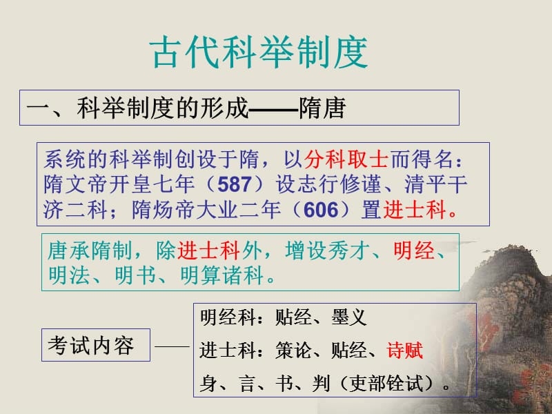 古代科举制度专题讲解PPT文化史专题教学培训PPT.ppt_第2页