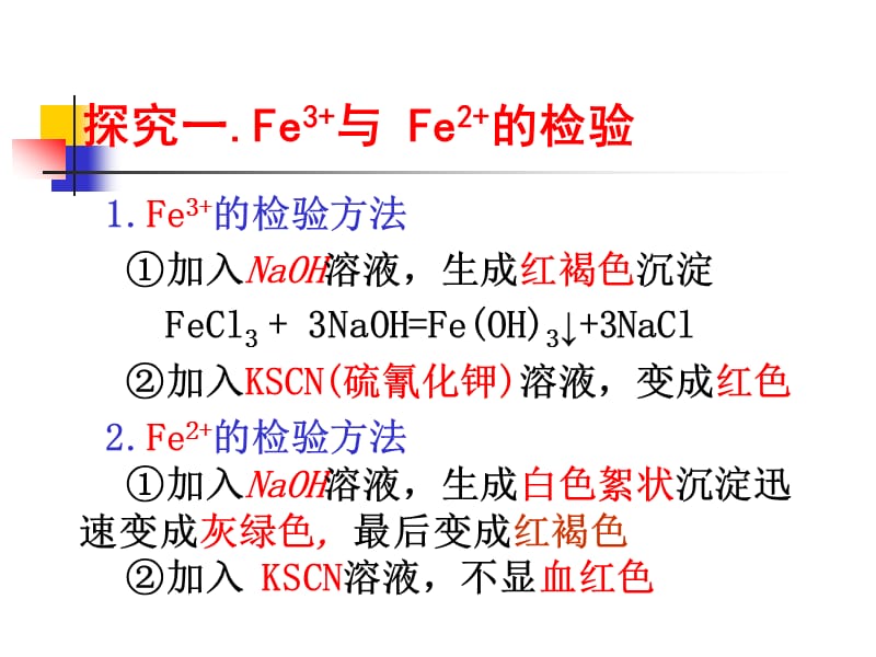 人教版高中化学必修①第二节几种重要的金属化合物《铁盐和亚铁盐》课件.ppt_第3页