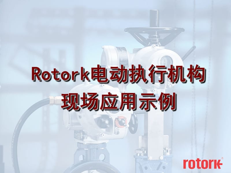 Rotork电动执行机构现场应用.ppt_第1页