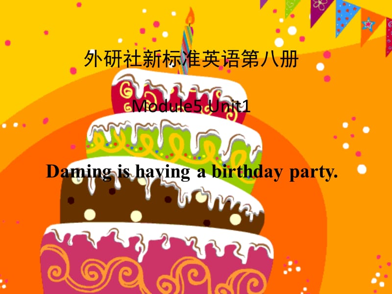 外研社小学英语六年级下册Module 5 Unit1 Daming is having a birthday party课件.ppt_第1页