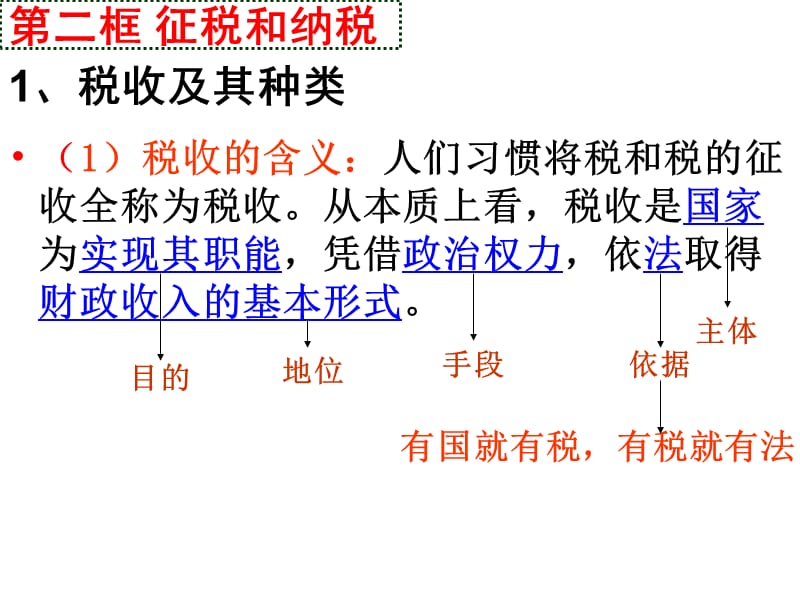 人教版高中思想政治《经济生活》课件：征税和纳税.ppt_第1页