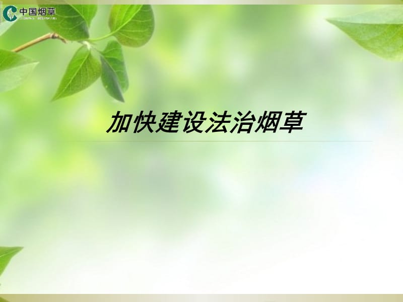 加快建设法治烟草.ppt_第1页