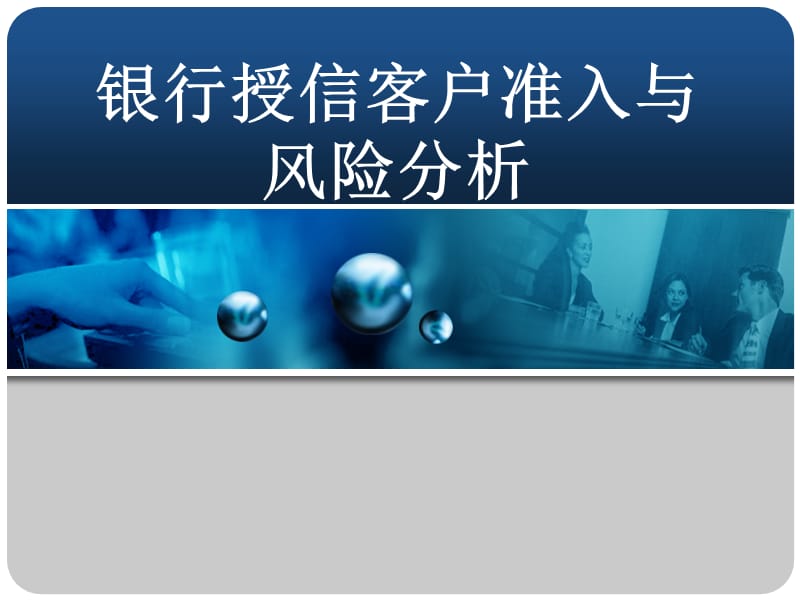 商业银行授信客户准入与风险分析.ppt_第1页