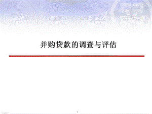 银行并购贷款的调查与评估.ppt