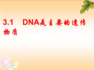 新课标人教版高中生物必修二第三章第一节《DNA是主要的遗传物质》精品课件.ppt