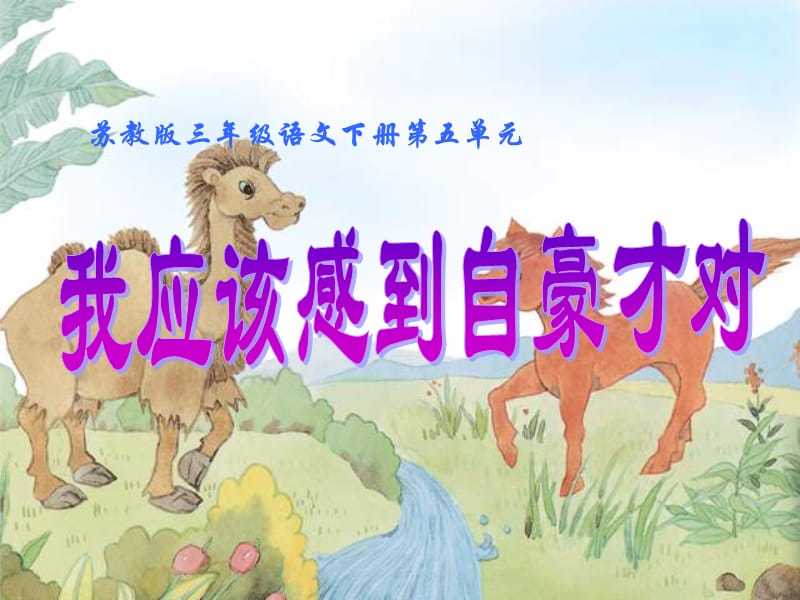 苏教版小学三年级语文下册《我应该感到自豪才对》课件.ppt_第1页