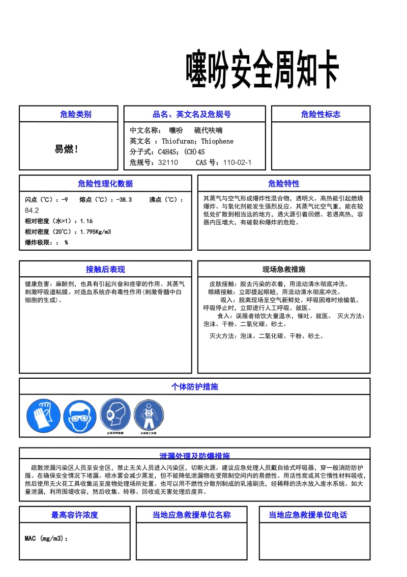 噻吩安全周知卡.doc_第1页