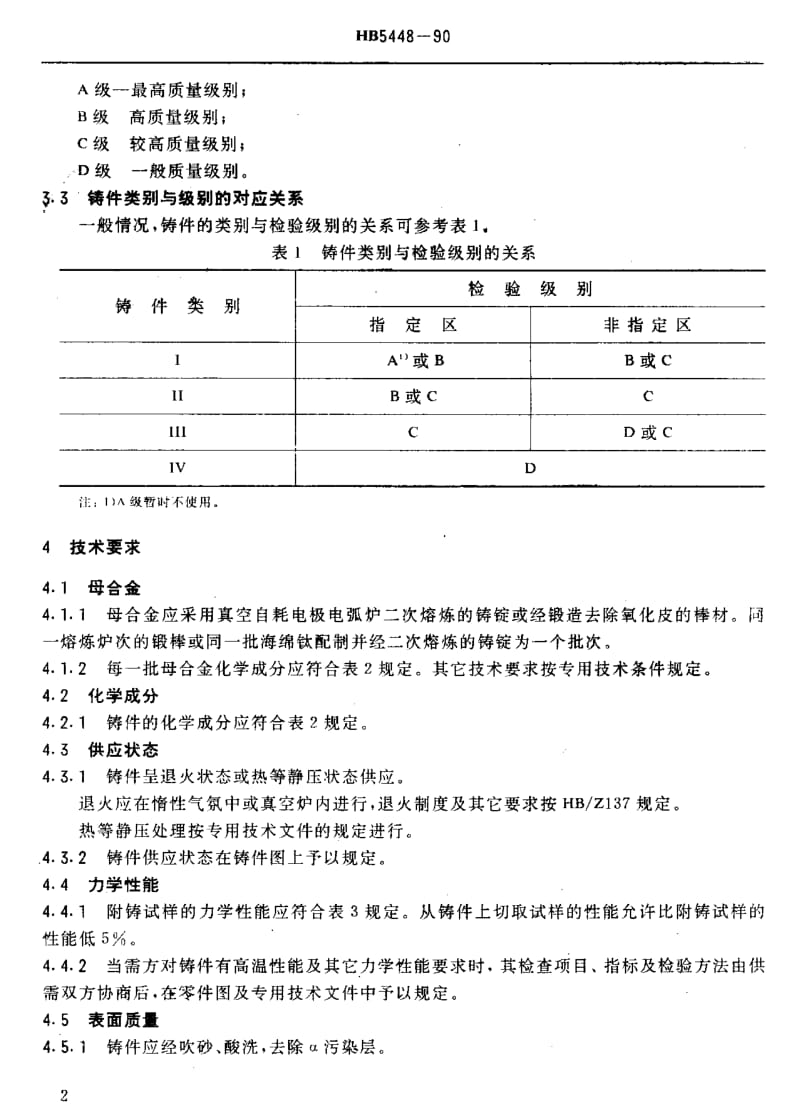 【HB航空标准】HB 5448-1990 钛及钛合金熔模精密铸件.doc_第3页