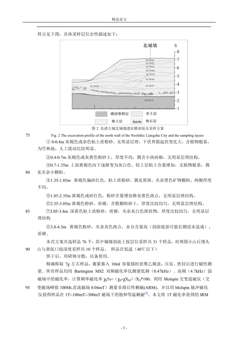 【精品论文】基于磁性参数和粒度指标分析的良渚古城.doc_第3页