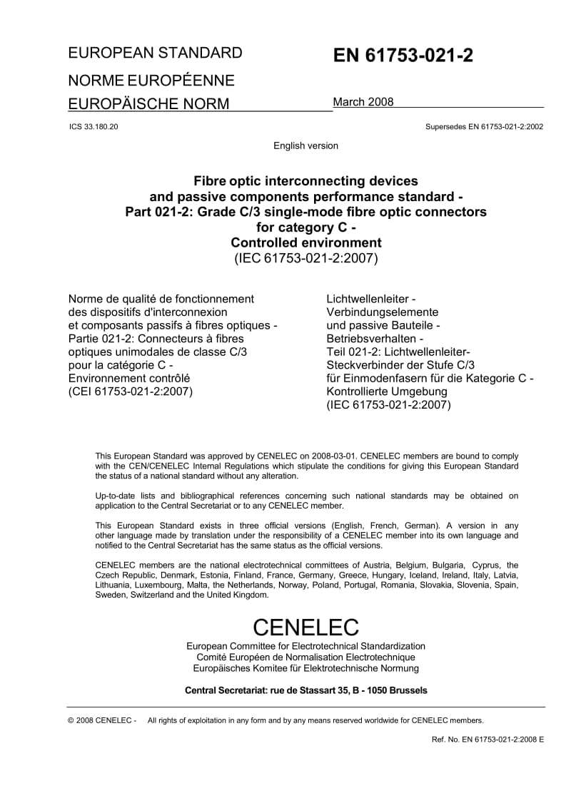 【BS英国标准】BS EN 61753-021-2-2008 Fibre optic interconnecting devices and passive components performance.doc_第3页