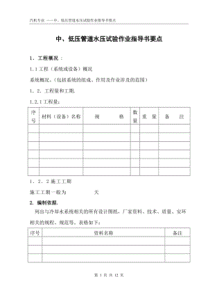 循环冷却水系统水压试验作业指导书要点（国汽61） .doc