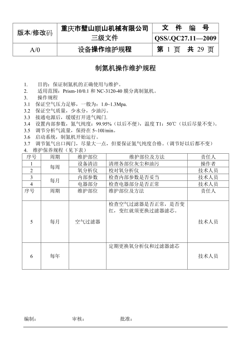 设备操作维护规程（全） .doc_第1页