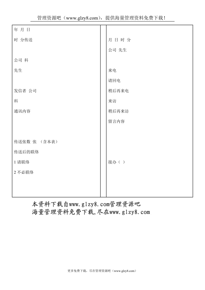 传真通讯传送表.doc_第2页