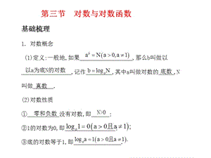 高考数学总复习精品课件（苏教版）：第三单元第三节 对数与对数函数.ppt