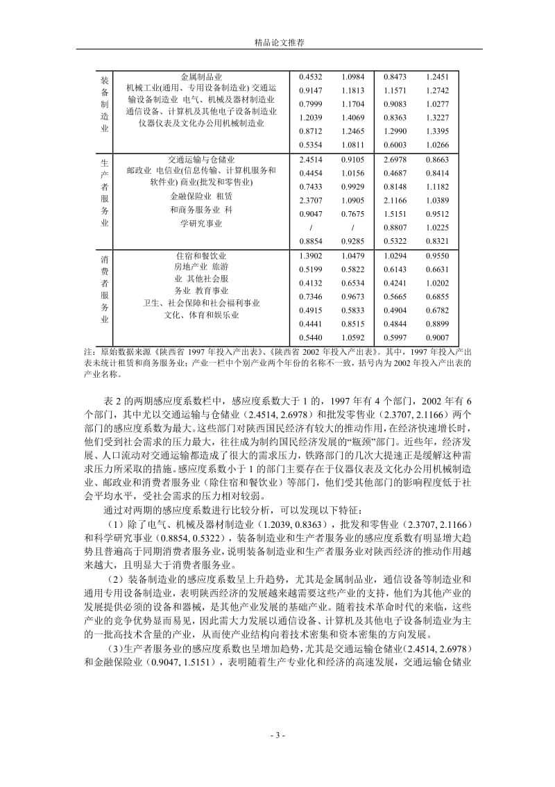 陕西省装备制造业与服务业产业关联分析 1.doc_第3页