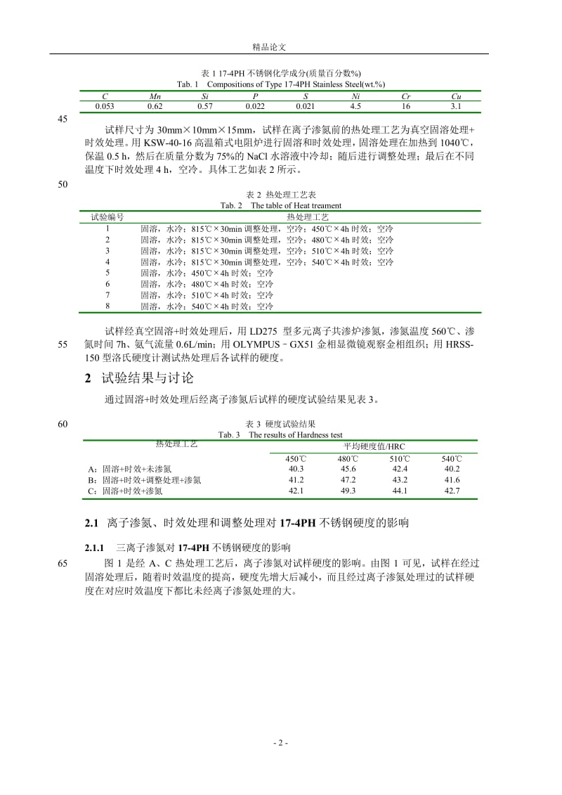 固溶时效和离子渗氮对 17-4PH 不锈钢组织【推荐论文】 .doc_第2页