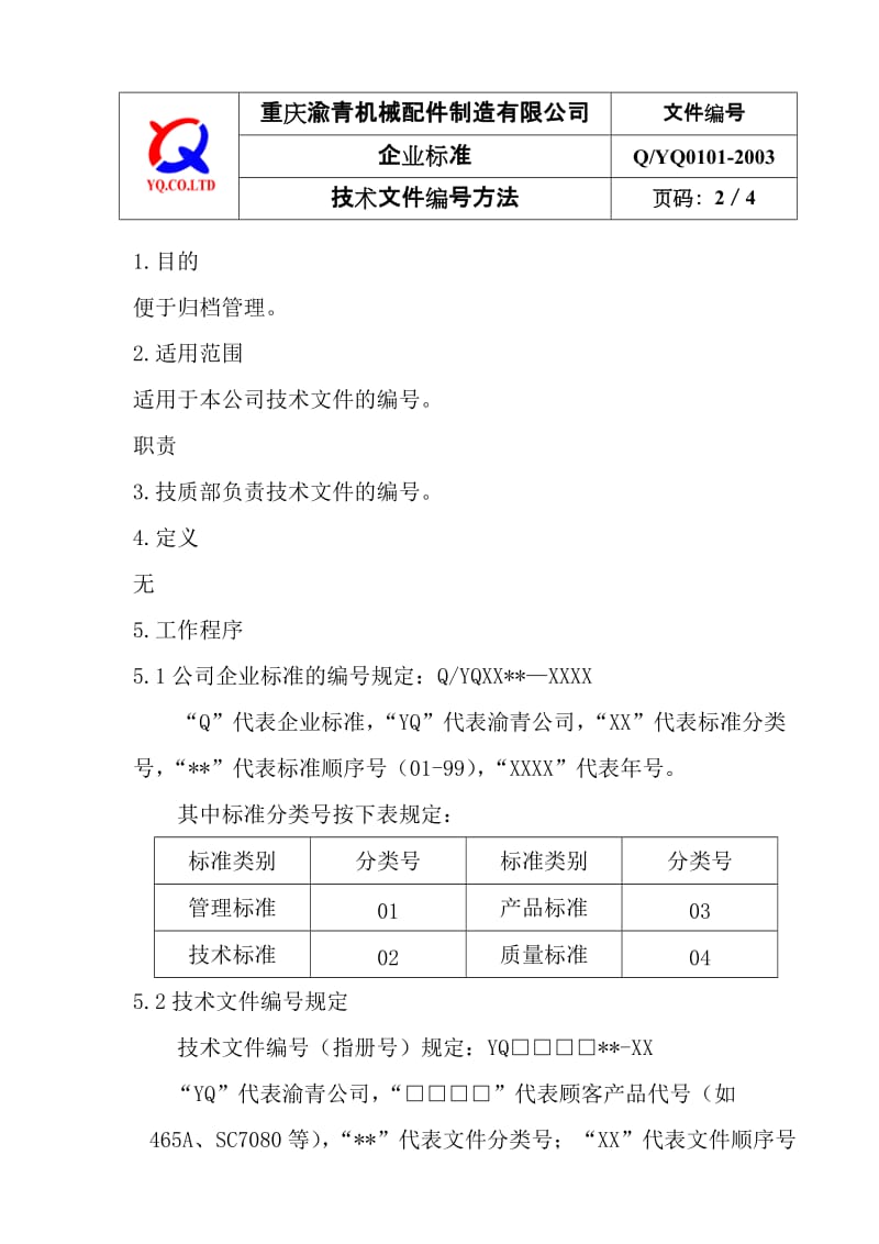 QYQ0101-2003技术文件编号办法.doc_第2页